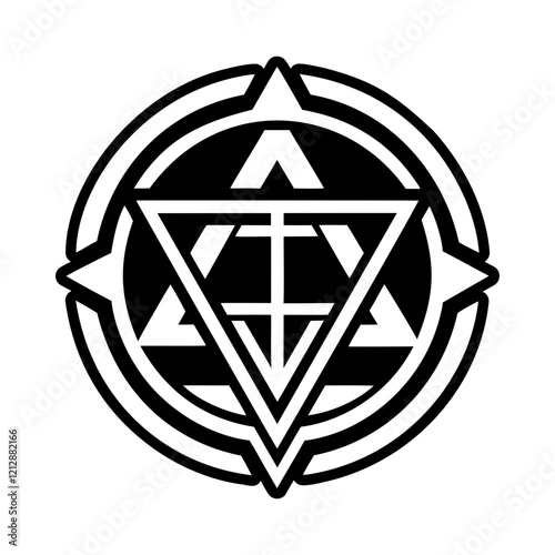 A glyph style icon of trustworthy symbol