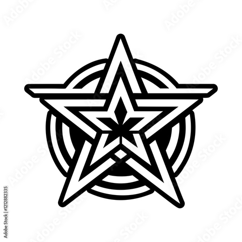 Hobo star symbol icon in filled style