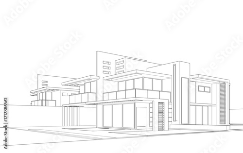sketch of building