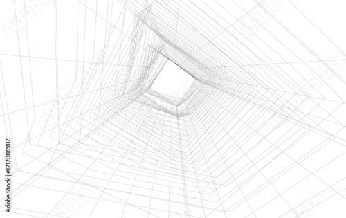 architecture building vector drawing