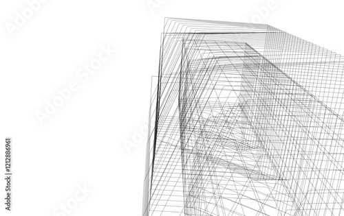 architecture building vector drawing
