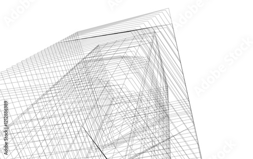 architecture building vector drawing