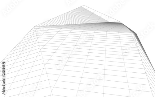 architecture building vector drawing