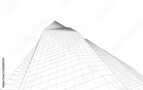 architecture building vector drawing
