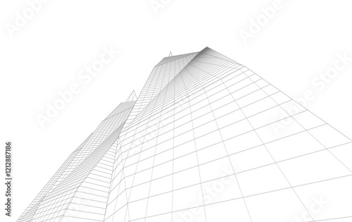 architecture building vector drawing