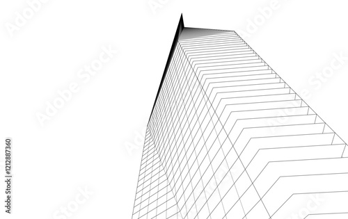 architecture building vector drawing