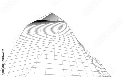 architecture building vector drawing