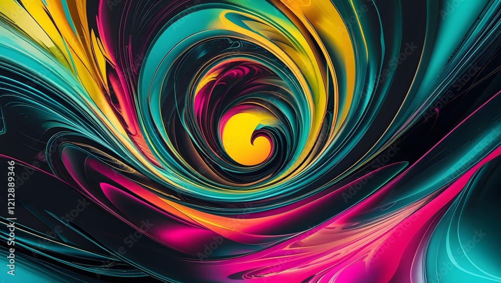 Fototapeta premium Bold fluid motion artwork featuring dynamic color blends, creating a vibrant and energetic visual effect. Perfect for modern digital designs and creative projects.