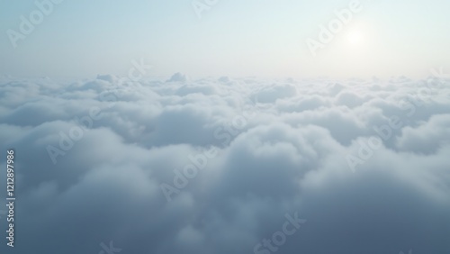 Altostratus clouds form a dense, grayish layer across the sky, diffusing light and creating a calm, overcast atmosphere with soft, seamless textures in mid-altitude. photo