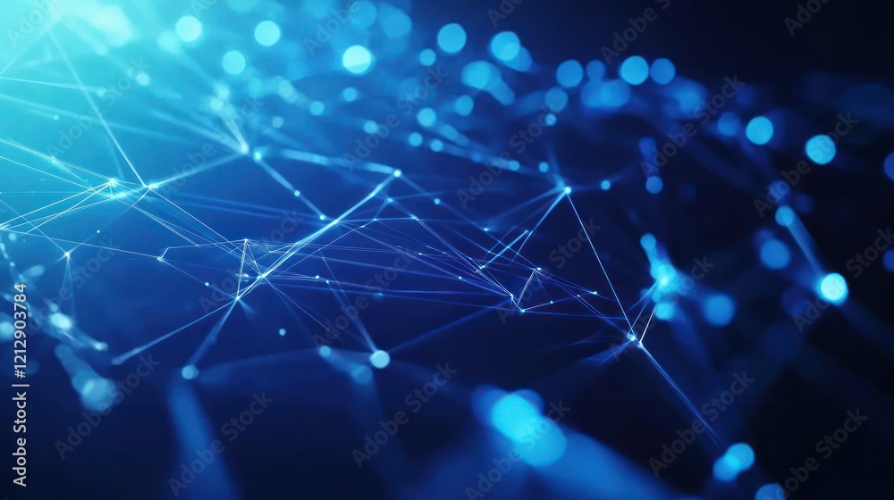 Obraz premium Abstract Network Connection: Digital World Visualization