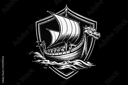 Viking Ship Logo