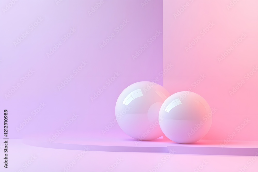 Abstract spheres in soft pastel colors. Abstract spheres in soft pastel colors.