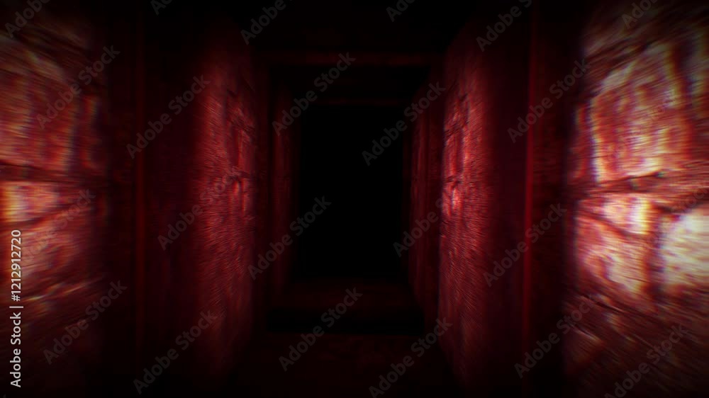 Travelling along an endless dark hall of doorways.