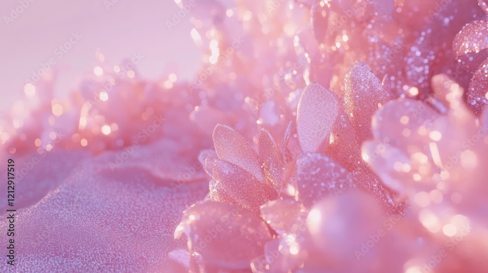 Pink Glitter Crystals: A Dreamy, Sparkling Landscape Pink Glitter Crystals: A Dreamy, Sparkling Landscape