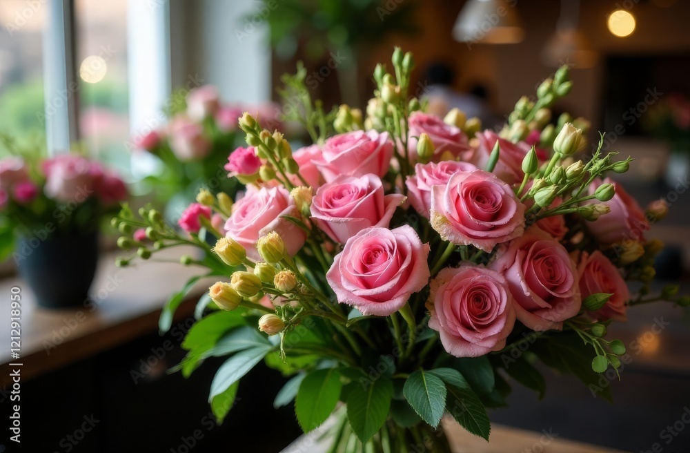 bouquet of flowers in a flower shop , flower business bouquet of flowers in a flower shop , flower business