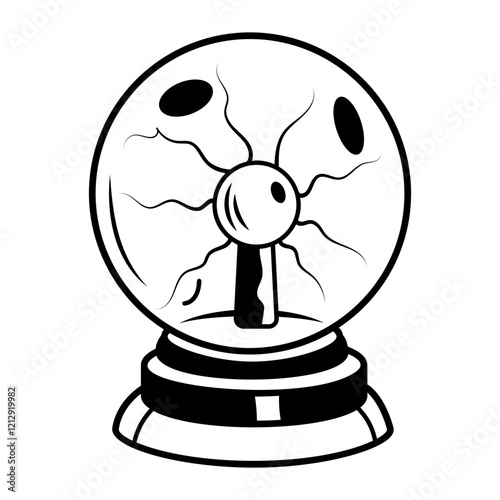 A hand drawn icon of plasma light