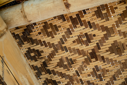Bamboo pattern in interior design.