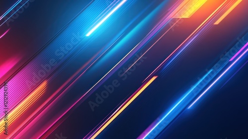 Abstract Neon Light Streaks  Dynamic Color Burst