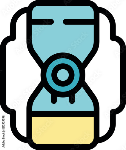 Hourglass icon representing the passage of time, featuring a sleek design