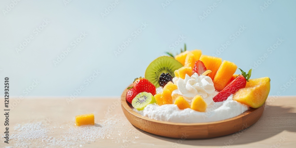 Tropical fruit mixology showcase beach bar closeup shot bright sunlight exotic ingredients refreshing concept Tropical fruit mixology showcase beach bar closeup shot bright sunlight exotic ingredients refreshing concept