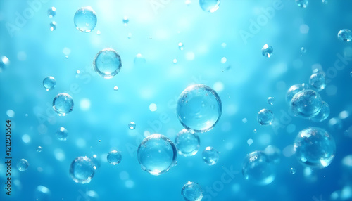Wallpaper Mural bubbles inside water, texture, Generated image Torontodigital.ca