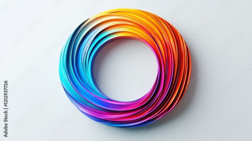 Vibrant circular design with gradient colors showcasing artistic creativity on a minimalist background Vibrant circular design with gradient colors showcasing artistic creativity on a minimalist background