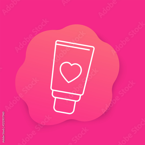 lubricant for sex or lube line icon