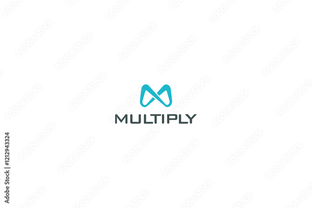Letter M modern multiply Infinity simple logo Letter M modern multiply Infinity simple logo