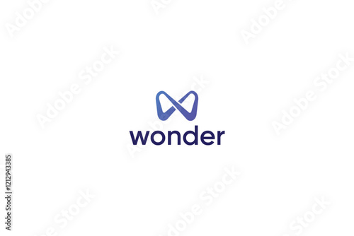 Letter W modern simple logo 
