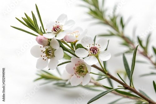 a waxflower with white background