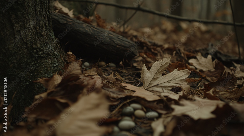 Autumn Forest Floor Fallen Leaves Nature Scene Autumn Forest Floor Fallen Leaves Nature Scene