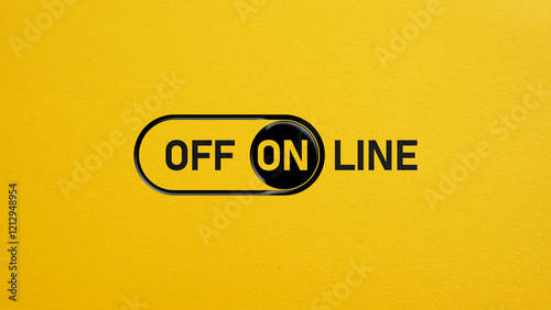 Offline to online switch is shown using the text and switcher