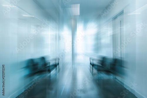 Minimal therapy room interior with blurred tones and cozy lighting.