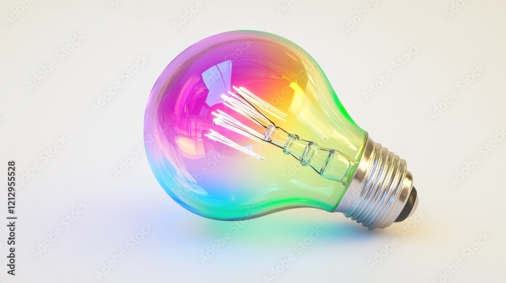 Rainbow Lightbulb: A Symbol of Creative Ideas and Innovation Rainbow Lightbulb: A Symbol of Creative Ideas and Innovation