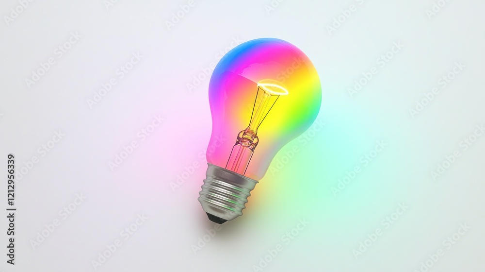 Rainbow Light Bulb: A symbol of creativity and innovation. Rainbow Light Bulb: A symbol of creativity and innovation.