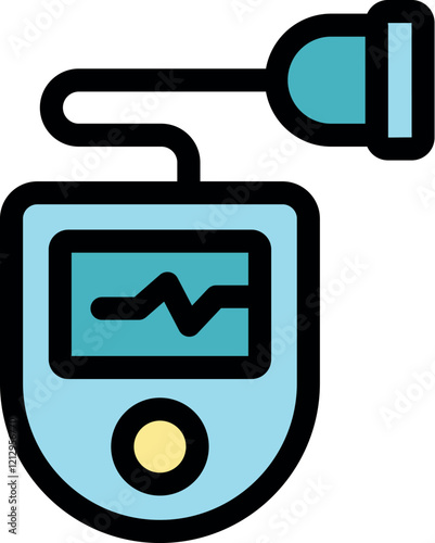 Fetal doppler showing baby heartbeat on device screen, used during pregnancy to monitor fetal heart rate