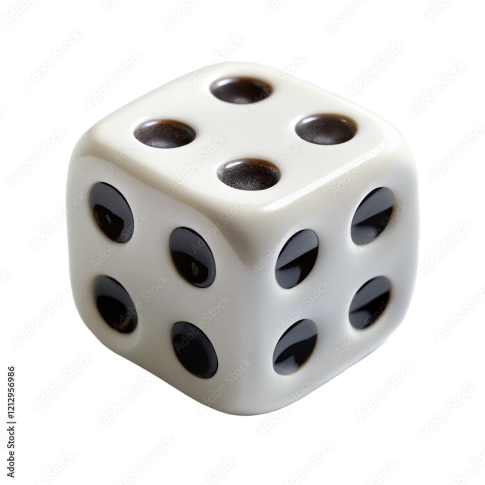 Flat dice cube isolated on transparent background
Flat dice cube isolated on transparent background