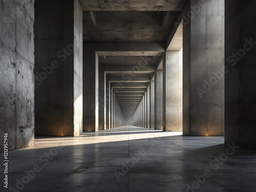 Wallpaper Mural Modern architecture with repeating columns and light. Torontodigital.ca