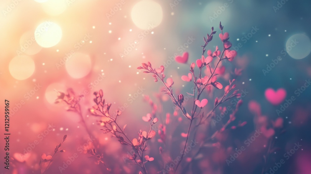 Valentine's Day Glowing Heart Patterns, Nature, Digital Art, Soft Floral Elements, Romantic Environment, Dreamy Viewpoint Valentine's Day Glowing Heart Patterns, Nature, Digital Art, Soft Floral Elements, Romantic Environment, Dreamy Viewpoint