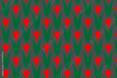 Tulip pattern. Simple floral motif. You can choose your own color of the bottom layer for this pattern. Background, seamless pattern, wrapping paper, clothing prints, fabric patterns, wallpaper, carpe