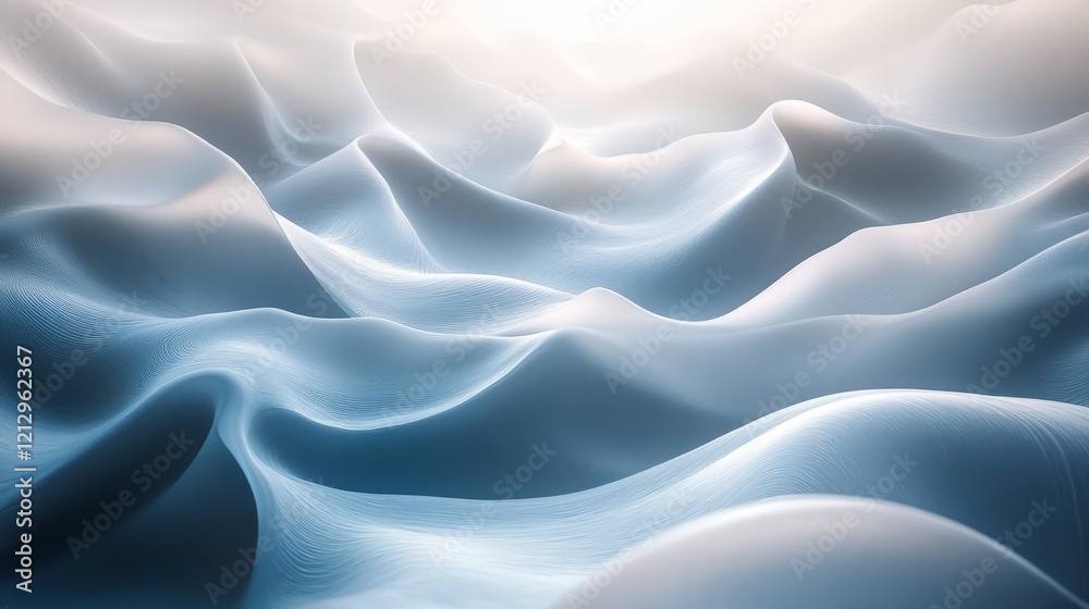 Obraz premium Abstract Blue And White Wave Pattern Design