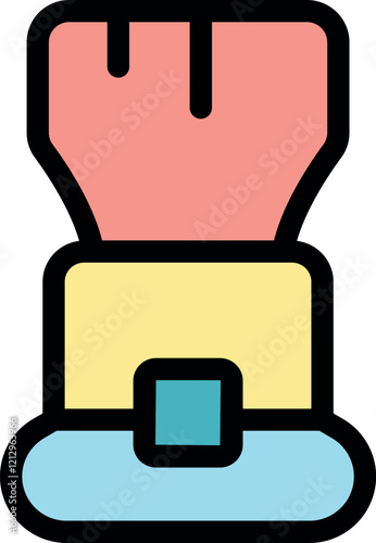 Shaving brush icon highlighting men's grooming and hygiene practices