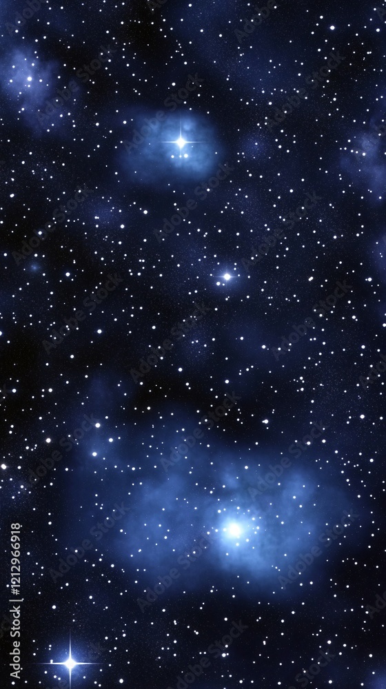 Fototapeta premium Stunning Deep Space Nebula with Bright Stars and Cosmic Dust