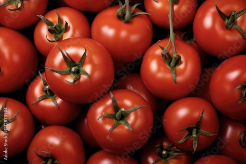 Burst of Red: Bright and Colorful Tomatoes on Antioxidant Rich Salad Background photo