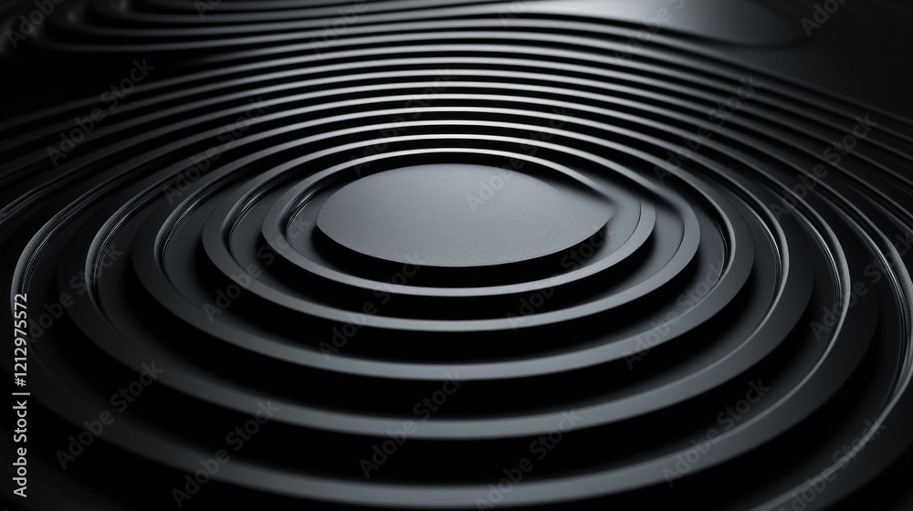 Abstract Black Concentric Circles Design Abstract Black Concentric Circles Design