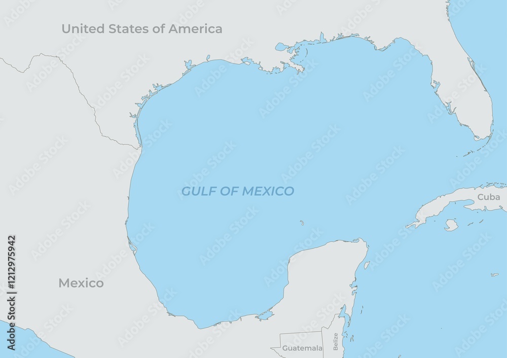 Fototapeta premium Gulf of Mexico map
