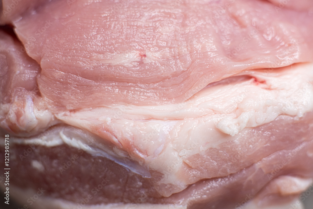 Chilled pork buston butt, macro, close up Chilled pork buston butt, macro, close up