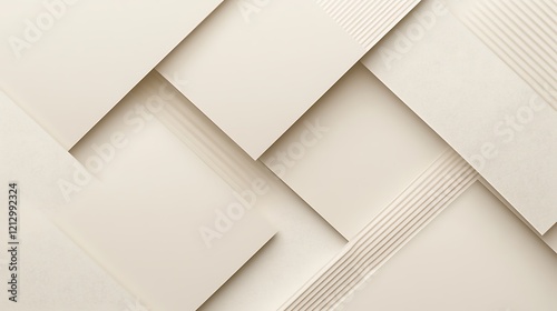 Light beige background featuring a soft geometric motif