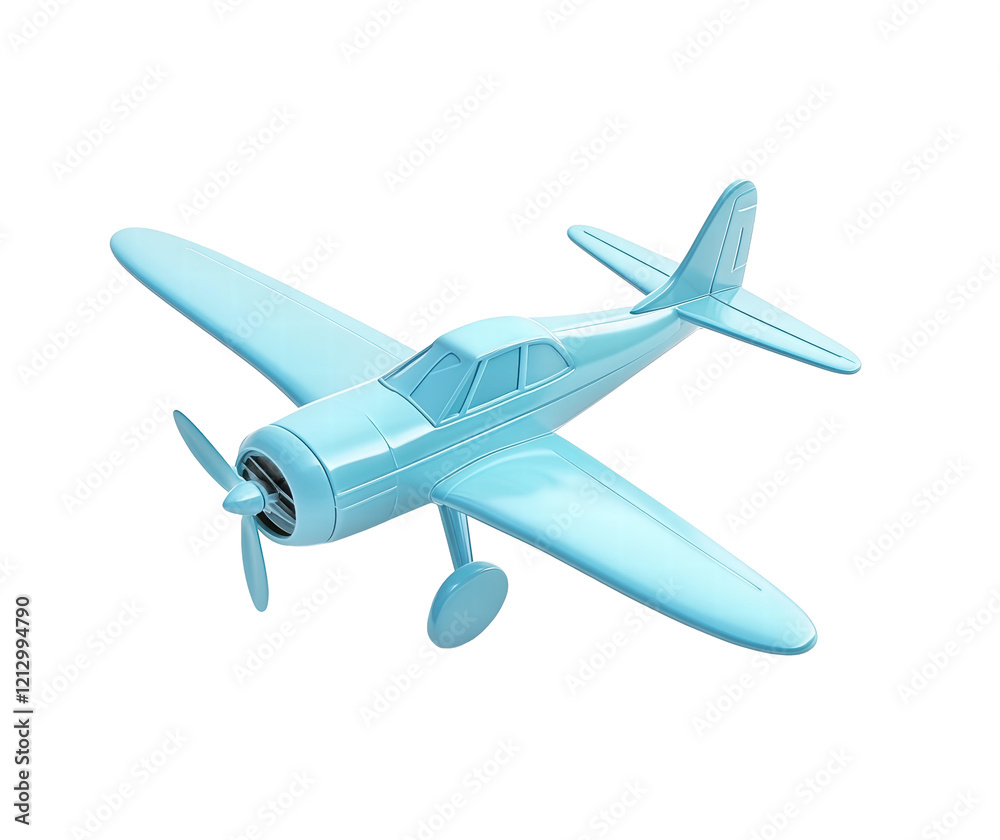 Isolated Light Blue Generic Airplane Isolated Light Blue Generic Airplane