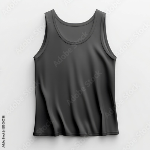 realistic high quality Grey tank top mockup isolated 